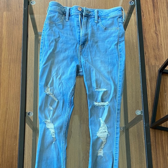 Hollister light blue ripped skinny jeggings size 3R - Picture 1 of 3